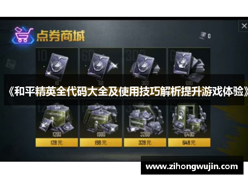 《和平精英全代码大全及使用技巧解析提升游戏体验》